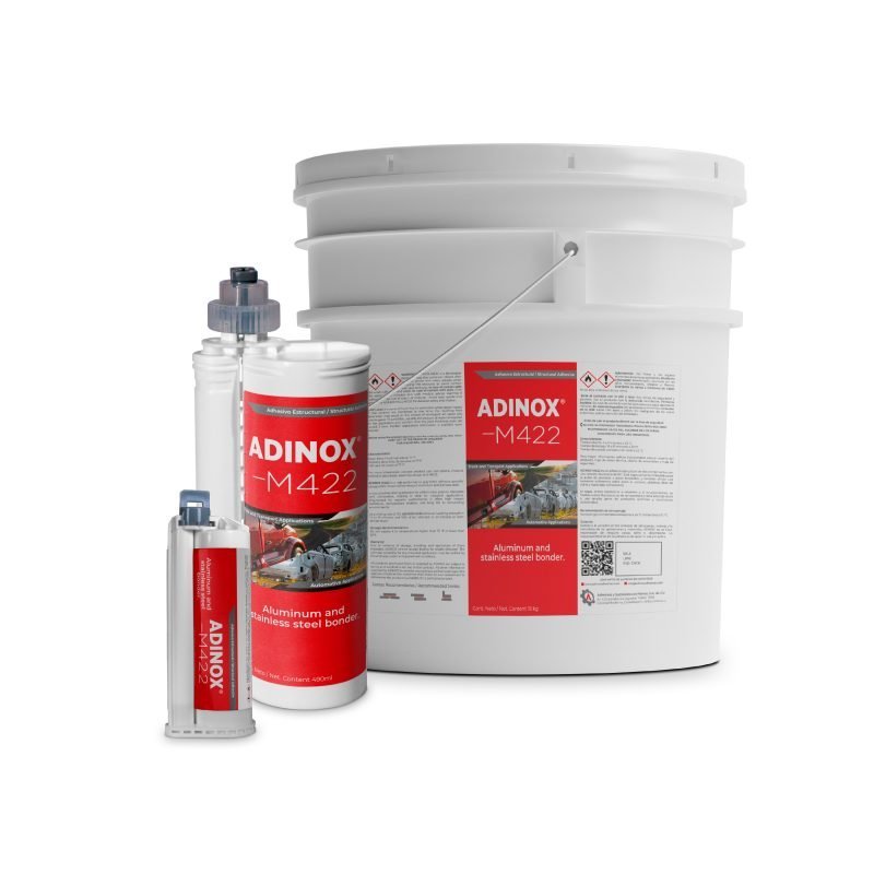 adhesivo estructural para pegar acero inoxidable con ADINOX M422