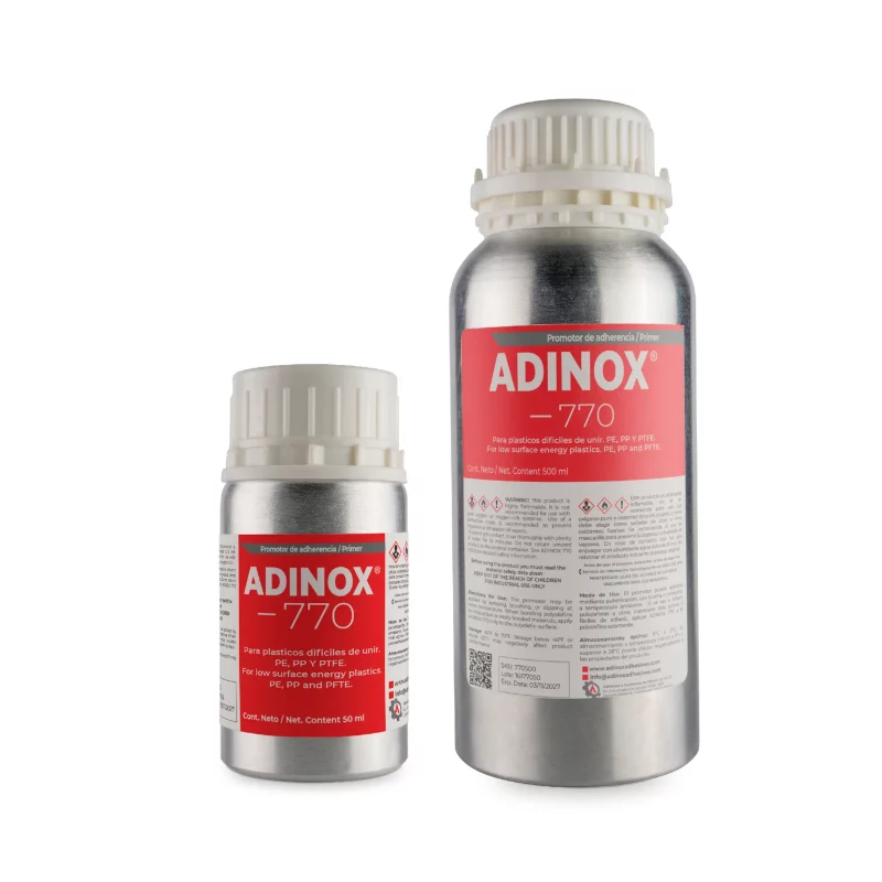 promotor de adherencia ADINOX 770, presentaciones 50 ml y 500 ml