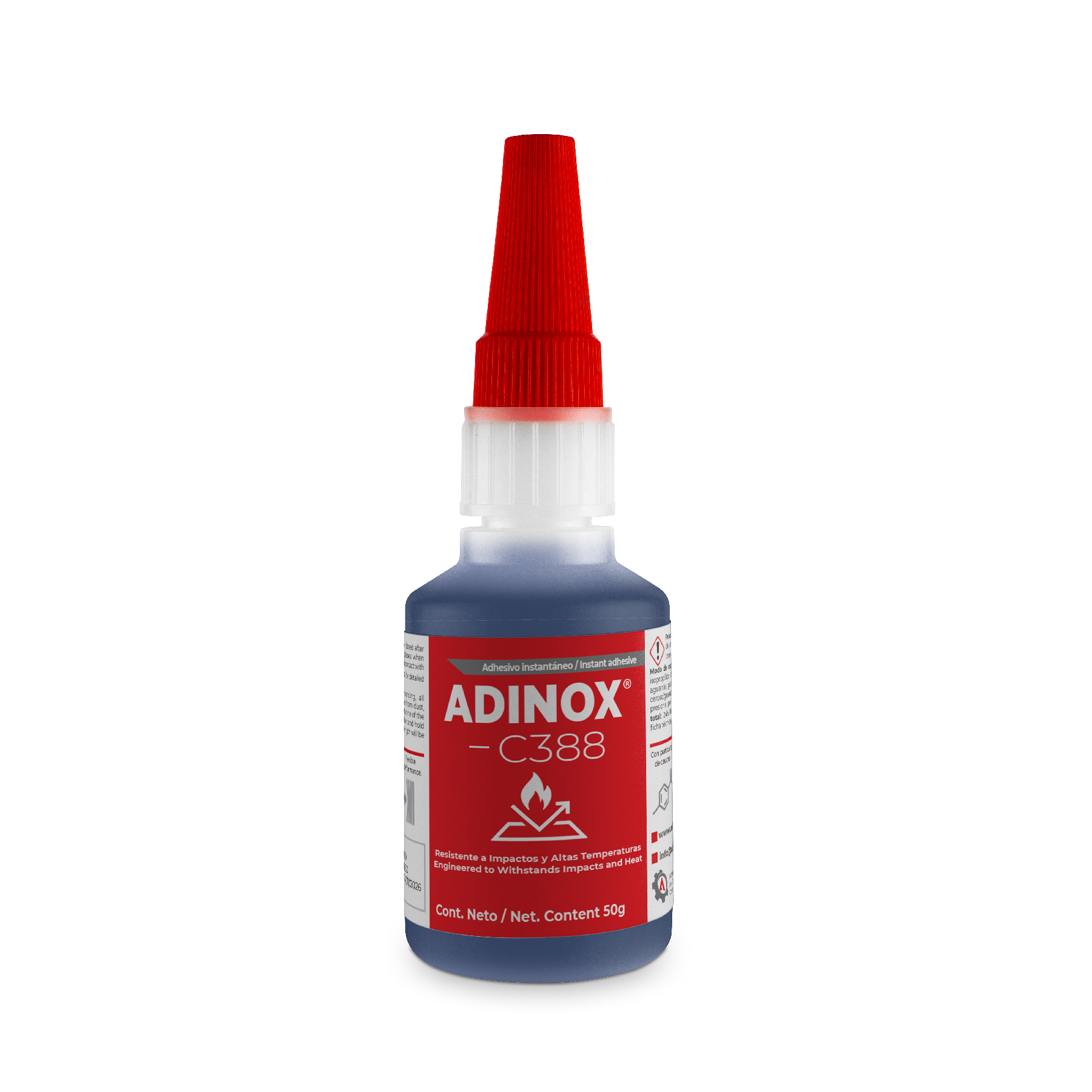 ADINOX C388 adhesivo instantáneo para metal hule y plástico
