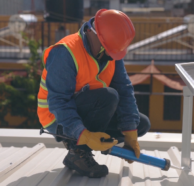 ADINOX MS40 aplicación en junta de dilatación metálica